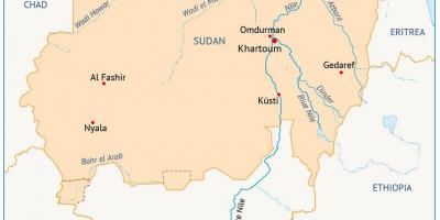 Carte du Soudan rivière