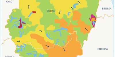Carte du Soudan du bassin 