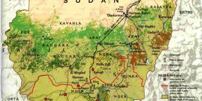 Carte du Soudan géographie